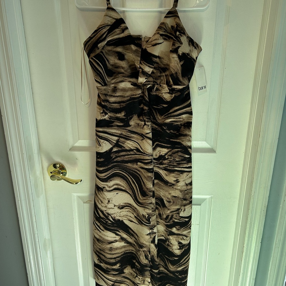 Bar lll Black & Tan marble dress